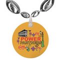 Football Shaped Combo Mardi Gras Beads with Imprint on Disk